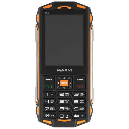 Купить Сотовый телефон Maxvi R3 оранжевый/черный  9064655. Характеристики, отзывы и цены в Донецке