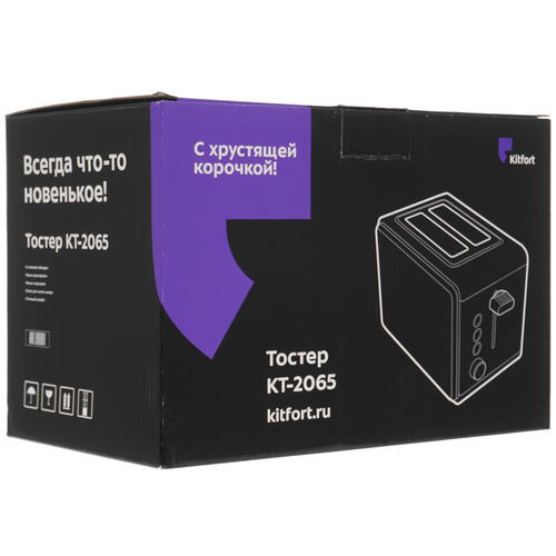 Купить Тостер Kitfort КТ-2065 черный  9965951. Характеристики, отзывы и цены в Донецке