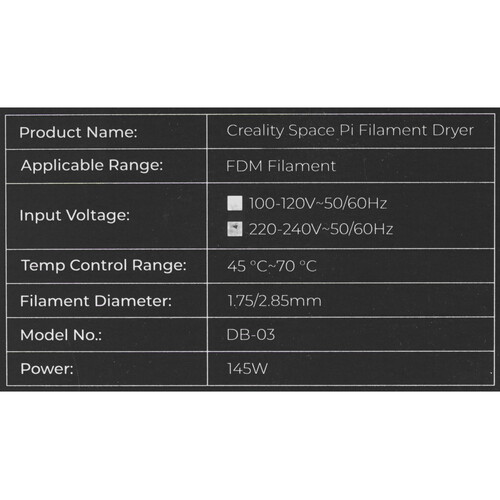 Купить Сушильная камера для филамента CREALITY Space Pi Filament Dryer серый  5601975. Характеристики, отзывы и цены в Донецке