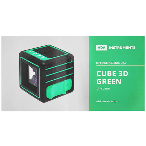 Купить Лазерный нивелир ADA Cube 3d Green Professional Edition  8128414. Характеристики, отзывы и цены в Донецке