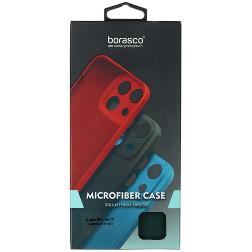 Купить Накладка  BoraSCO Microfiber Case для Apple iPhone 16 зеленый  5601832. Характеристики, отзывы и цены в Донецке