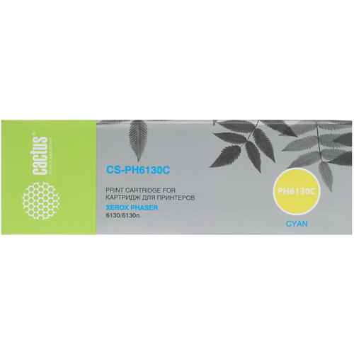 Купить Картридж лазерный Cactus CS-PH6130C голубой, с чипом  7936853. Характеристики, отзывы и цены в Донецке