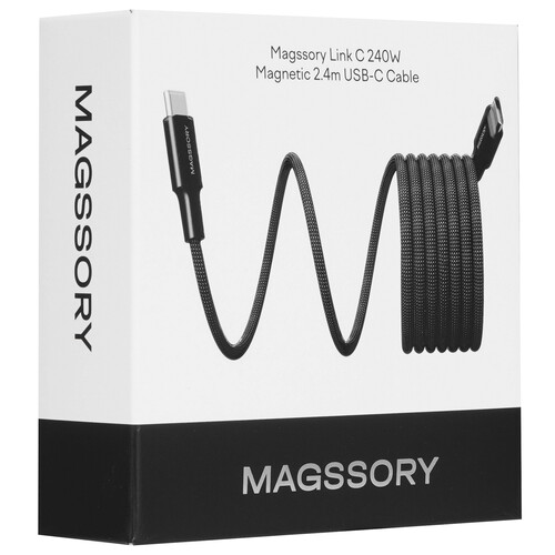 Купить Кабель круглый Magssory USB Type-C - USB Type-C черный 2.4 м  9265523. Характеристики, отзывы и цены в Донецке