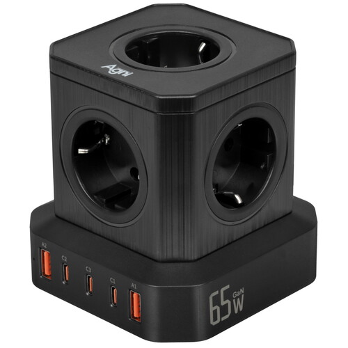 Купить Сетевой фильтр AGNI TP-VE5U5E-C черный  9289268. Характеристики, отзывы и цены в Донецке