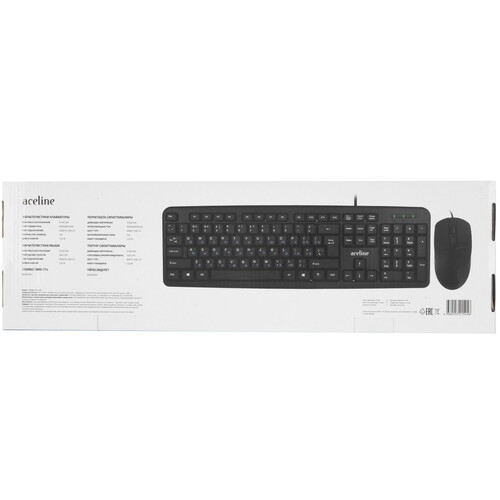 Купить Клавиатура+мышь  проводная  Aceline KM-1208U черный  5621612. Характеристики, отзывы и цены в Донецке