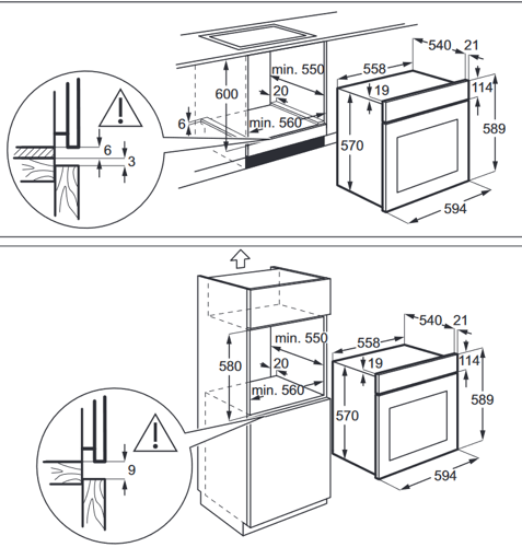 Купить Электрический духовой шкаф Electrolux EOF5C50BZ черный  9956699. Характеристики, отзывы и цены в Донецке