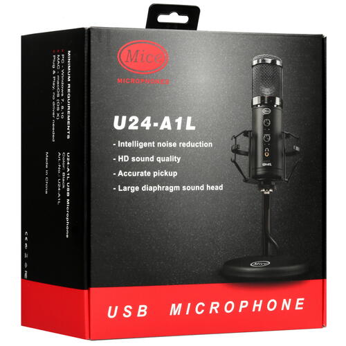 Купить Микрофон Mice U24-A1L черный  5440926. Характеристики, отзывы и цены в Донецке