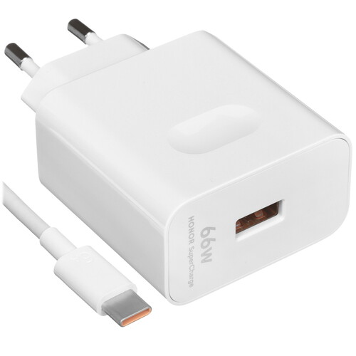 Купить Сетевое зарядное устройство HONOR SuperCharge Power Adapter 66W белый  5457095. Характеристики, отзывы и цены в Донецке