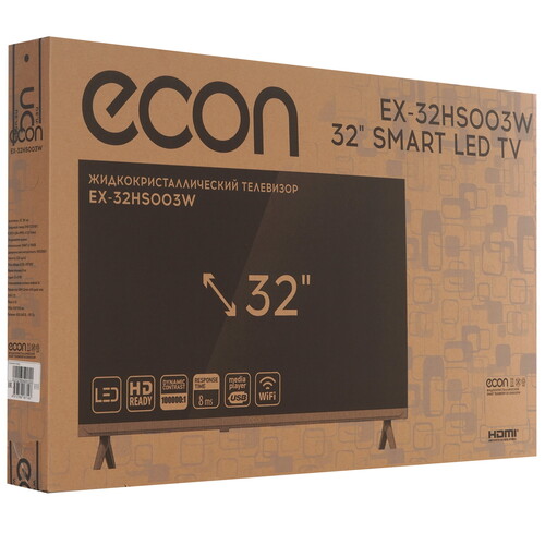 Купить 32" (81 см) Телевизор ECON EX-32HS003W белый  9297573. Характеристики, отзывы и цены в Донецке