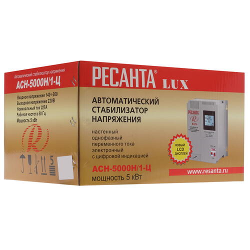Купить Стабилизатор напряжения Ресанта АСН-5000 H/1-Ц  1348995. Характеристики, отзывы и цены в Донецке