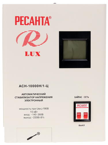 Купить Стабилизатор напряжения Ресанта АСН-10000Н/1-Ц  7901464. Характеристики, отзывы и цены в Донецке