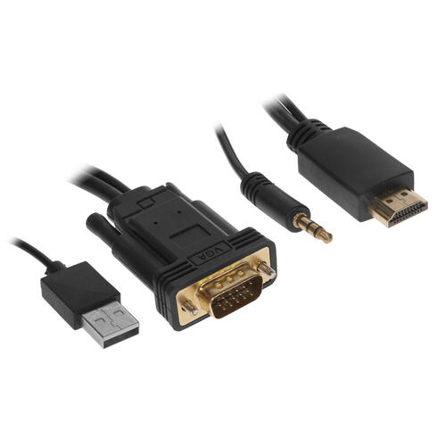 Купить Переходник  Orient HDMI - VGA+Jack 3.5, 1 м  4721125. Характеристики, отзывы и цены в Донецке