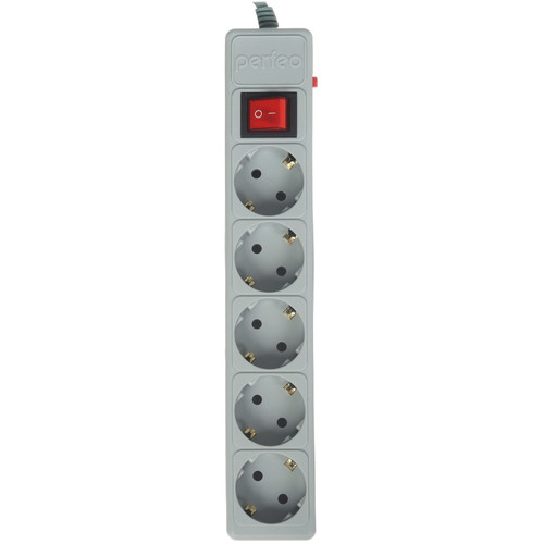Купить Сетевой фильтр Perfeo POWER+ PF-PP-5/3.0-G серый  9172338. Характеристики, отзывы и цены в Донецке
