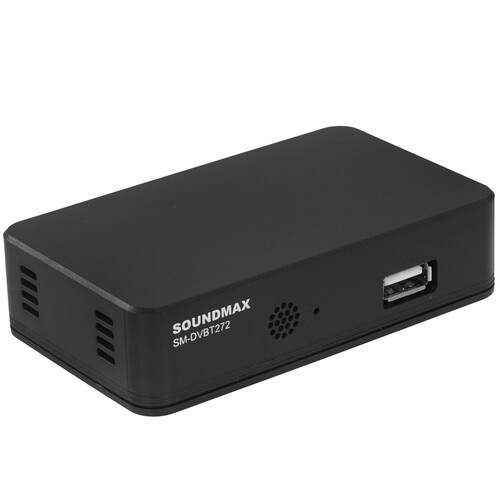 Купить Приставка для цифрового ТВ Soundmax SM-DVBT272 черный  5487303. Характеристики, отзывы и цены в Донецке