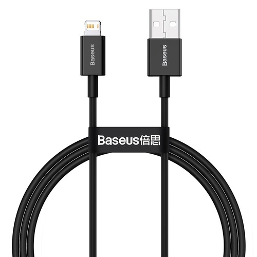 Купить Кабель круглый Baseus Lightning 8-pin - USB 2.0 Type-A черный 1 м  9260699. Характеристики, отзывы и цены в Донецке