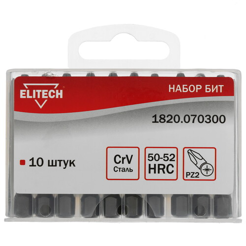 Купить Набор бит ELITECH 1820.070300  9135828. Характеристики, отзывы и цены в Донецке