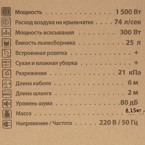 Купить Строительный пылесос  Bort BSS-1525  5359600. Характеристики, отзывы и цены в Донецке