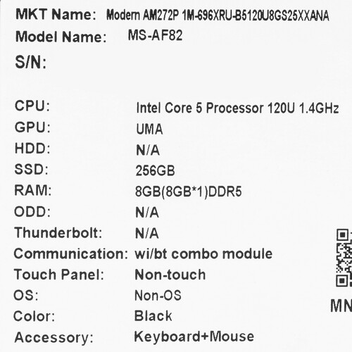 Купить 27" Моноблок MSI Modern AM272P 1M-696XRU  5489341. Характеристики, отзывы и цены в Донецке