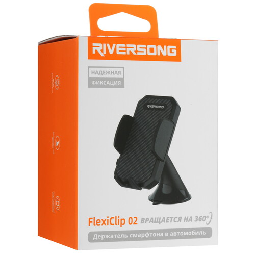 Купить Держатель автомобильный Riversong FlexiClip 02 черный  5491976. Характеристики, отзывы и цены в Донецке