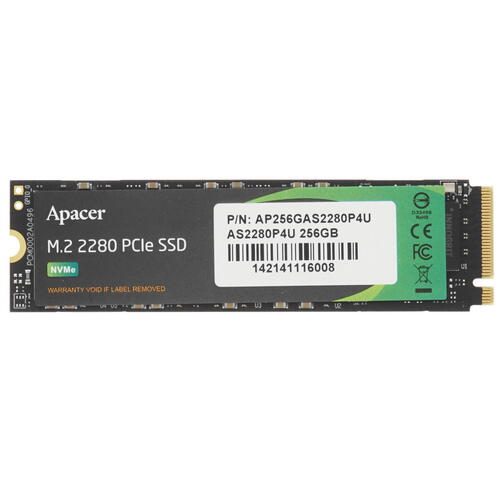 Купить 256 ГБ M.2 NVMe накопитель Apacer AS2280P4U [AP256GAS2280P4U-1]  4876953. Характеристики, отзывы и цены в Донецке