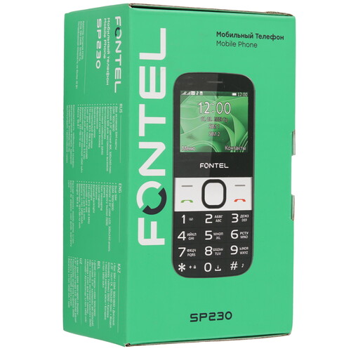 Купить Сотовый телефон Fontel SP230 черный/белый  9204095. Характеристики, отзывы и цены в Донецке