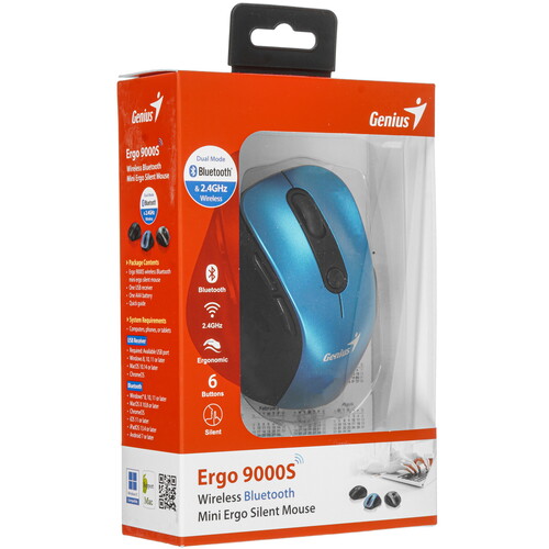 Купить Мышь беспроводная Genius Ergo 9000S  9140291. Характеристики, отзывы и цены в Донецке