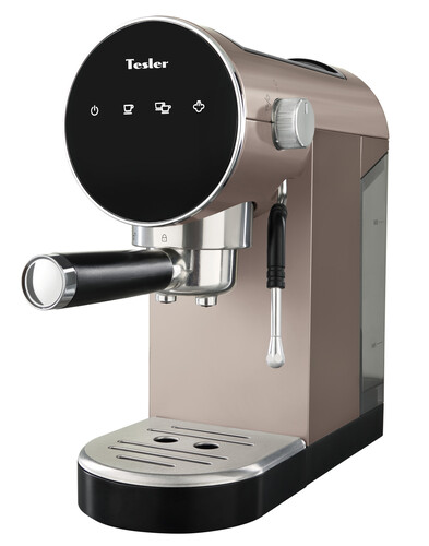 Купить Кофеварка рожковая Tesler ECM-260 SAND GREY коричневый  9130746. Характеристики, отзывы и цены в Донецке
