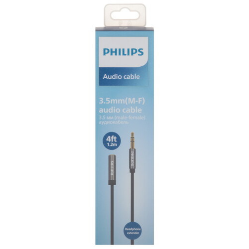 Купить Кабель   Philips jack 3.5 мм - jack 3.5 мм черный  5604560. Характеристики, отзывы и цены в Донецке