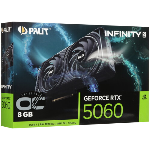 Купить Видеокарта Palit GeForce RTX 5060 Infinity 2 OC  5633399. Характеристики, отзывы и цены в Донецке