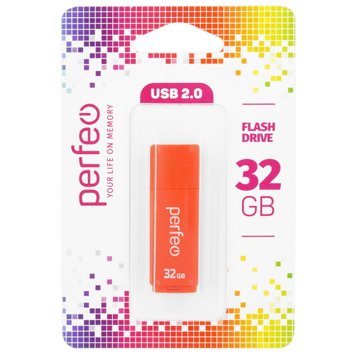 Купить Память USB Flash 32 ГБ Perfeo C04 [PF-C04R032]  9209132. Характеристики, отзывы и цены в Донецке