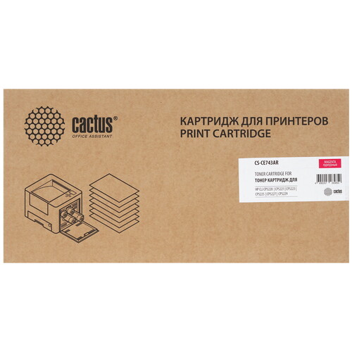 Купить Картридж лазерный Cactus CS-CE743AR пурпурный, с чипом  7964866. Характеристики, отзывы и цены в Донецке