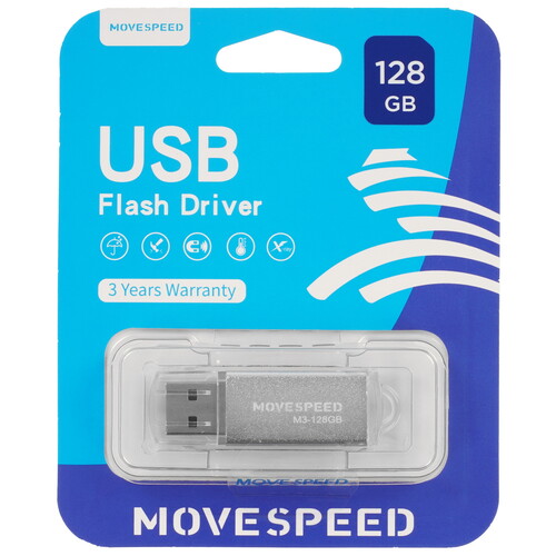 Купить Память USB Flash 128 ГБ Movespeed M3 [M3-128G]  5498951. Характеристики, отзывы и цены в Донецке