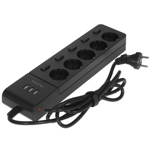 Купить Сетевой фильтр QUMO Power Bar PRO 6SP4U (P-0006) черный  5416311. Характеристики, отзывы и цены в Донецке
