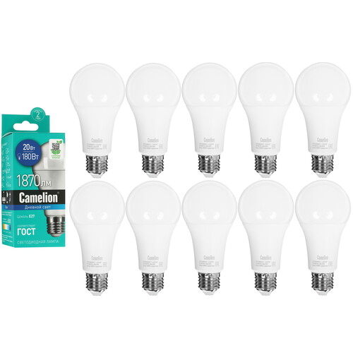 Купить Лампа светодиодная Camelion LED E27/A65/20w/865  5642989. Характеристики, отзывы и цены в Донецке