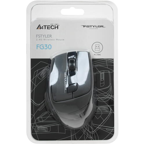 Купить Мышь беспроводная A4Tech Fstyler FG30  1395738. Характеристики, отзывы и цены в Донецке