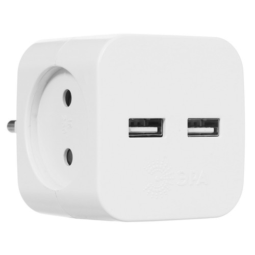 Купить Разветвитель ЭРА SP-2-USB-W белый  5400640. Характеристики, отзывы и цены в Донецке