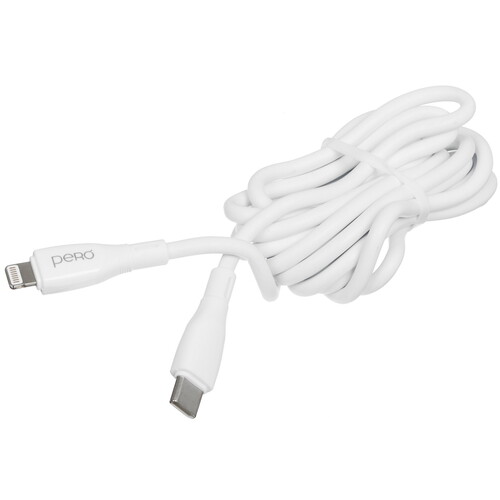 Купить Кабель круглый PERO Lightning 8-pin - USB Type-C белый 2 м  5474207. Характеристики, отзывы и цены в Донецке