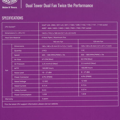 Купить Кулер для процессора Cooler Master MasterAir MA624 Stealth  4835292. Характеристики, отзывы и цены в Донецке