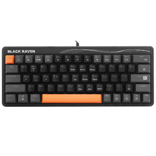 Купить Клавиатура проводная Defender Black Raven GK-417 [45417]  5413472. Характеристики, отзывы и цены в Донецке