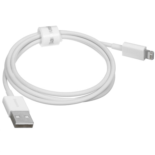 Купить Кабель круглый Baseus Lightning 8-pin - USB 2.0 Type-A белый 1 м  5455831. Характеристики, отзывы и цены в Донецке