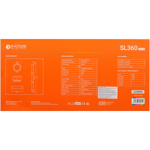Купить Система охлаждения ID-COOLING SL360  белая  5430597. Характеристики, отзывы и цены в Донецке