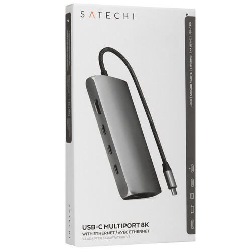 Купить Док-станция Satechi USB-C Multiport Adapter 8K  5470207. Характеристики, отзывы и цены в Донецке