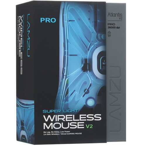 Купить Мышь беспроводная/проводная LAMZU Atlantis V2 PRO Nordic MCU 1К  черный  5440095. Характеристики, отзывы и цены в Донецке