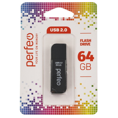 Купить Память USB Flash 64 ГБ Perfeo C10 [PF-C10B064]  9209107. Характеристики, отзывы и цены в Донецке