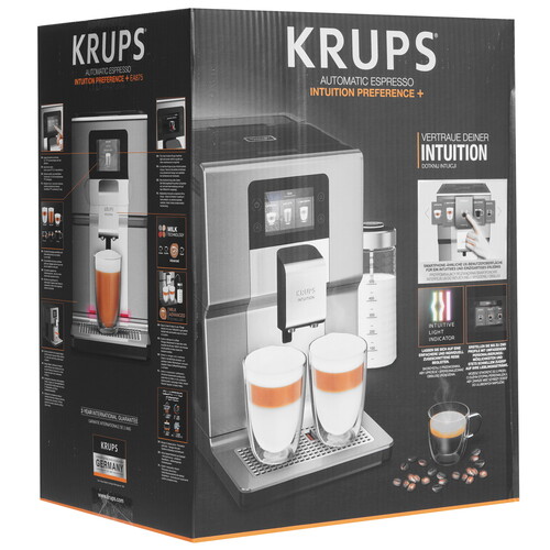 Купить Кофемашина автоматическая Krups Intuition Preference EA875E10 серебристый  9171802. Характеристики, отзывы и цены в Донецке