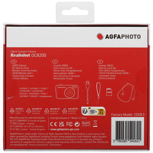 Купить Компактный фотоаппарат AgfaPhoto DC8200 черный  5468004. Характеристики, отзывы и цены в Донецке