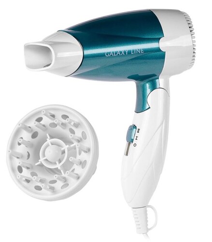 Купить Фен Galaxy GL 4335 белый/зеленый  5351853. Характеристики, отзывы и цены в Донецке