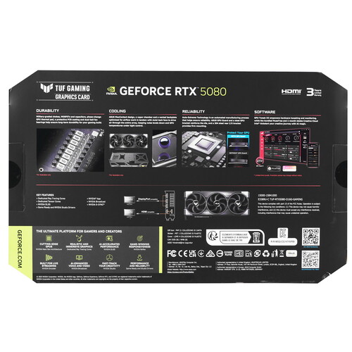 Купить Видеокарта ASUS GeForce RTX 5080 TUF Gaming OC Edition  5613380. Характеристики, отзывы и цены в Донецке