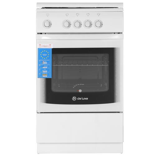 Купить Газовая плита De Luxe 5040.37Г (КР) белый  1186049. Характеристики, отзывы и цены в Донецке