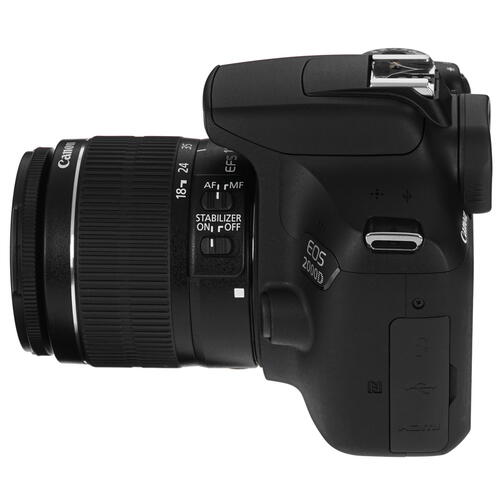 Купить Зеркальный фотоаппарат Canon EOS 2000D Kit 18-55mm IS II черный  5068850. Характеристики, отзывы и цены в Донецке